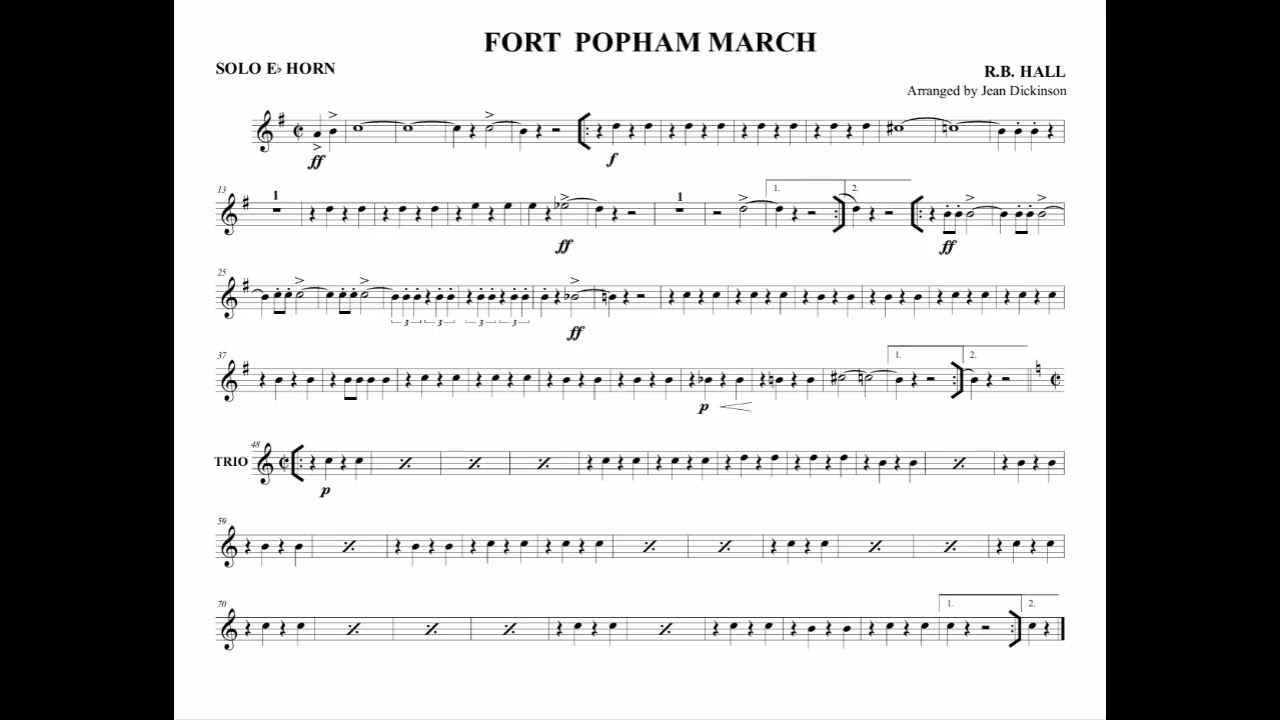 FORT POPHAM - Eb HORN SOLO