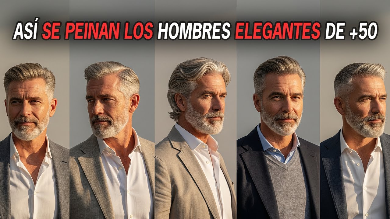Los Peinados Que Rejuvenecen Después de los 50 | Elegancia y Estilo Natural para Hombres Mayores