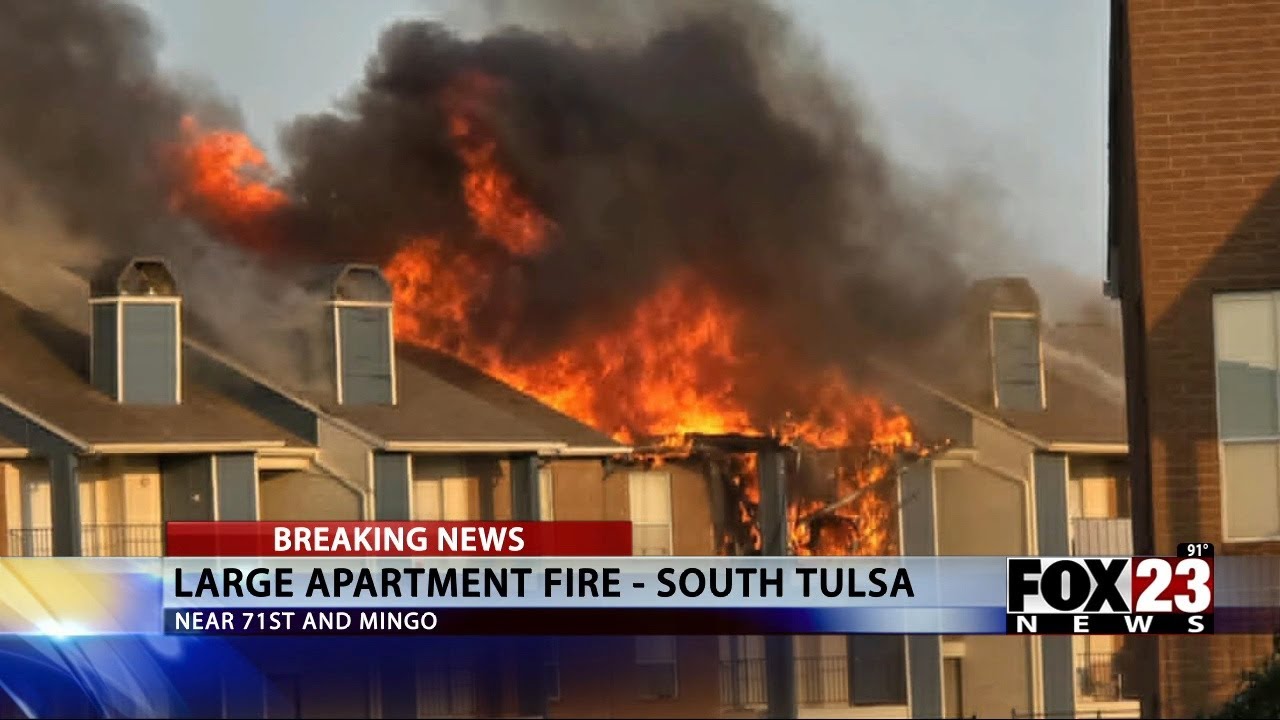 Video: Large fire at south Tulsa apartment complex leaves several people without home