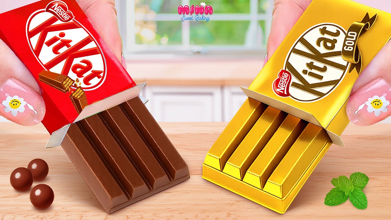 ✨Удивительный торт «Золотой KitKat против шоколадного KitKat»🍫 Миниатюрный кулинарный челлендж | ...