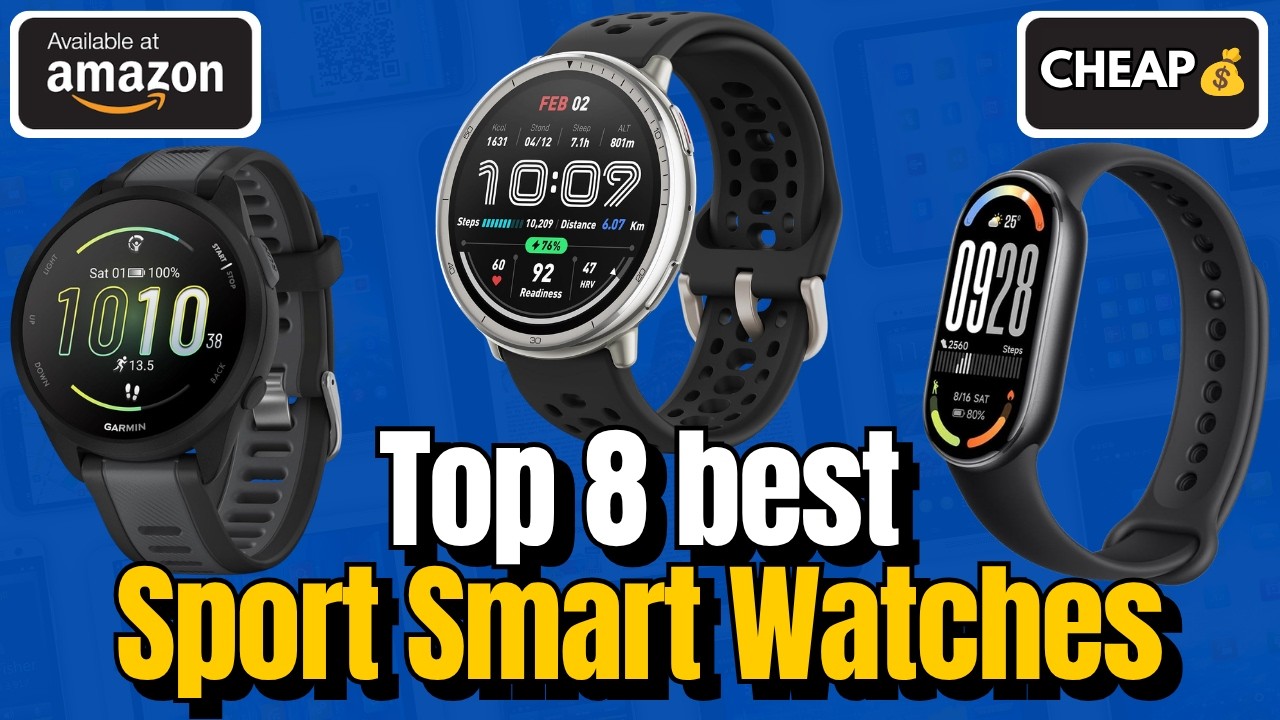 🔥 Top 8 Best and Cheap SPORT SMART WATCHES of Amazon [2026] Budget 👍 Quality/Price ✅