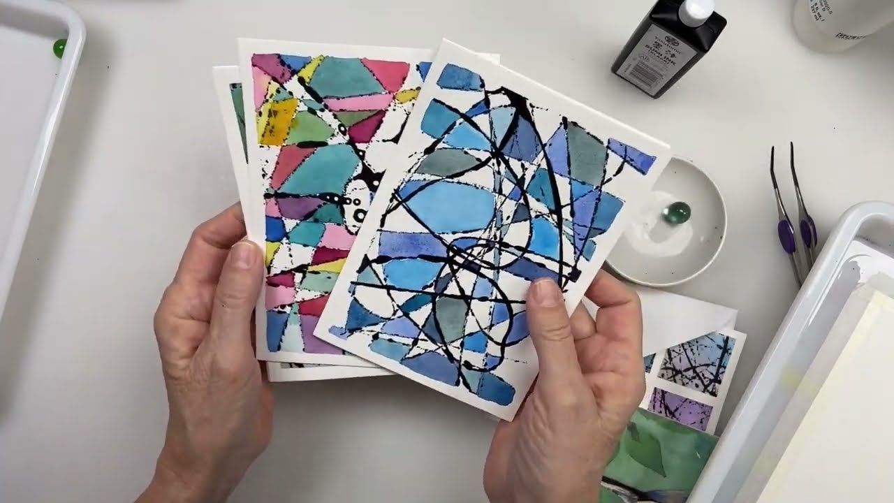 Marble Painting with Sumi Ink (Cat Intro)