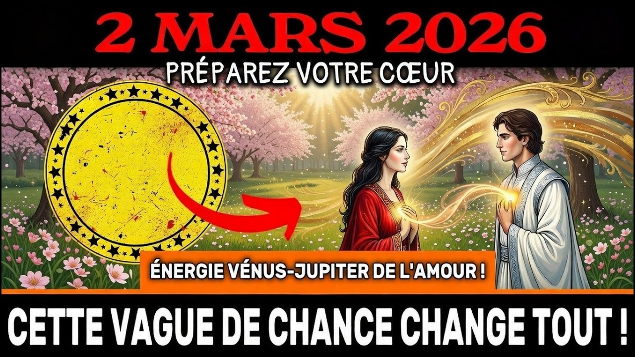 ATTENTION ! ÉNERGIE VÉNUS JUPITER AGIT ENCORE ! 2 MARS – utilisez la VAGUE DE CHANCE pour l'AMOUR !