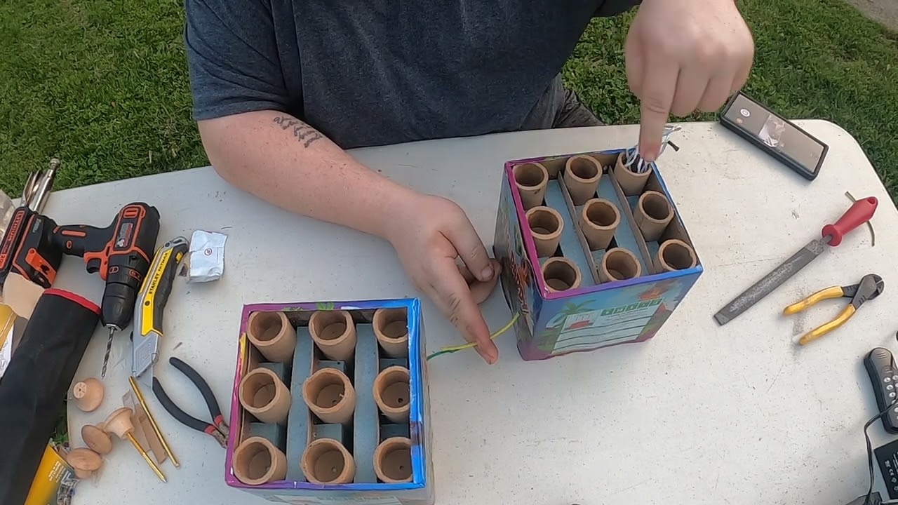 Ematching firework cakes/fusing them together/electronically firing them (part 1)