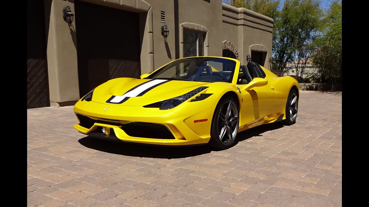 2015 Ferrari 458 Speciale A in Yellow with Engine Start Up & Ride on My Car Story with Lou Costabile