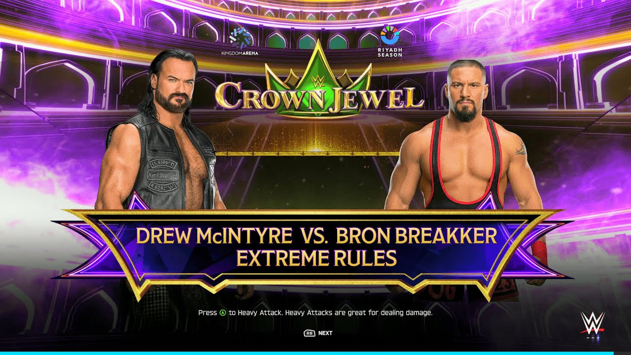 WWE 2K25 — Drew McIntyre vs. Bron Breakker — Power house Battles