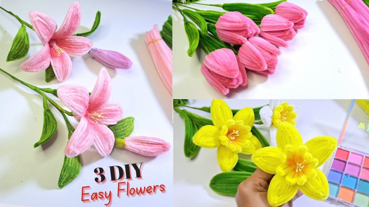 Make Fuzzy Wire Flowers in 3 Amazing Ideas!