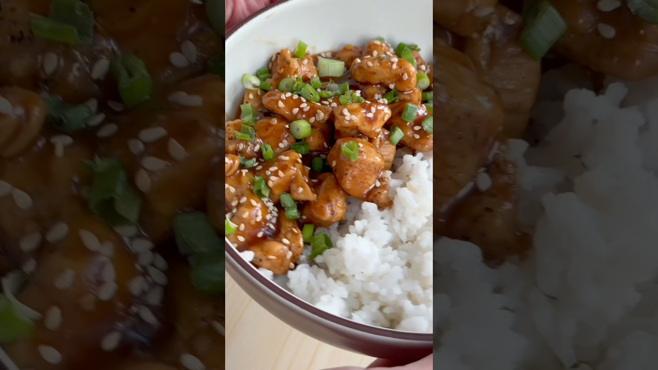 Pollo a la naranja saludable ✨ #pollo #recetafacil #orangechicken #recetasfit #sanoyrico #recetas