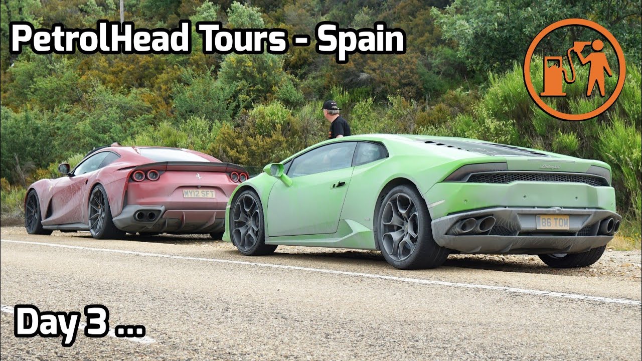 PetrolHead Tours Spain - День 3 | Грязные суперкары | Ferrari 812 Straight Piped | Войны дронов!