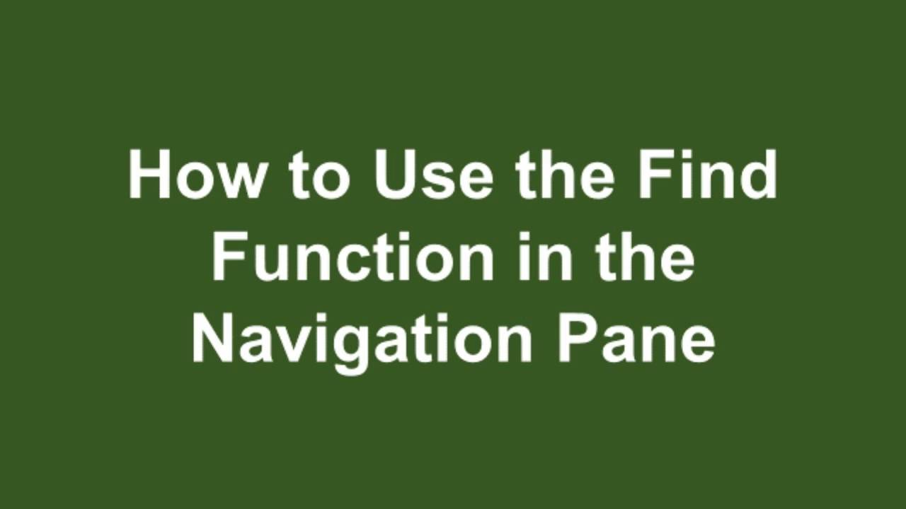 Microsoft Word 2016 Tutorial 26 How to Use the Navigation Pane and the Replace Function