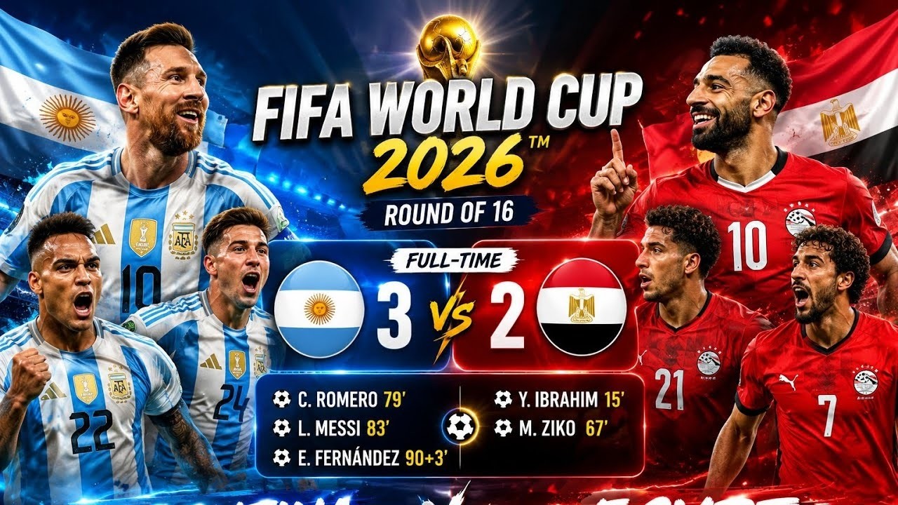 Argentina vs Egypt 3-2 Highlights | All Goals & Messi Magic | FIFA World Cup 2026
