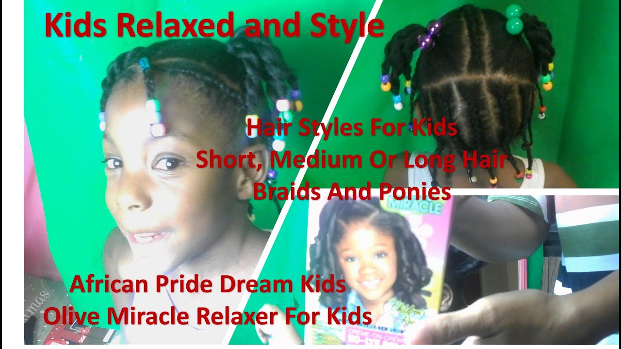 Dream Kids Olive Miracle No- Lye Relaxer African Pride | Kids Hair Styles Short Medium or Long Hair