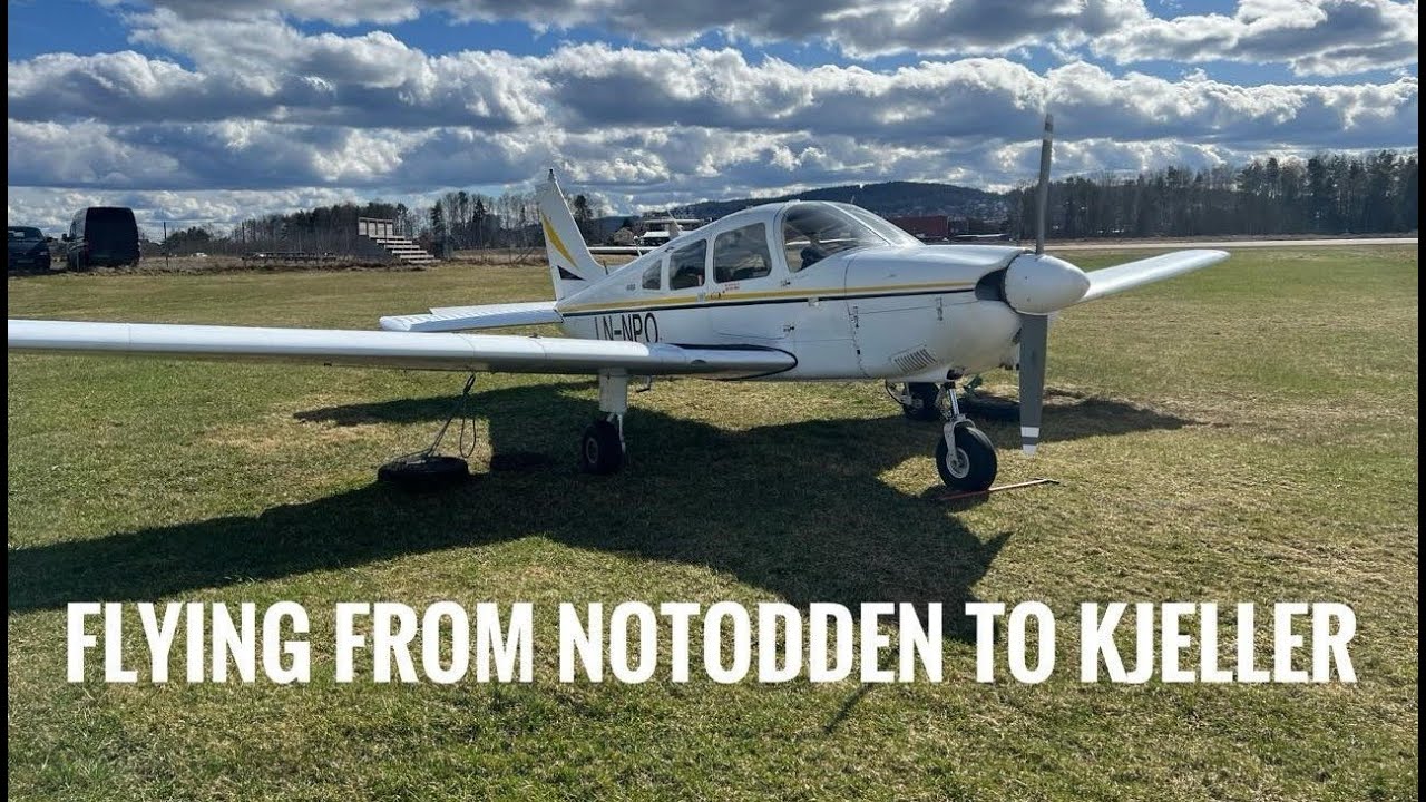 Flying from Notodden to Kjeller in Norway!