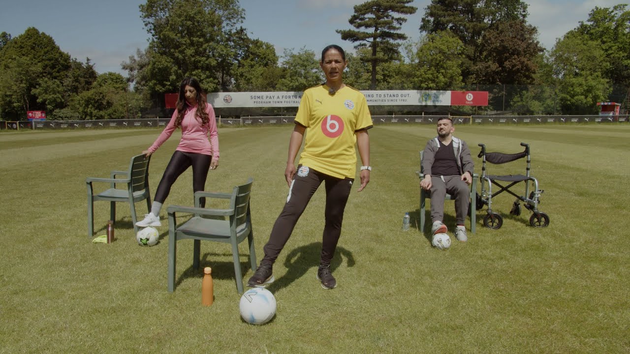 Mary Phillip's Easy Football Exercises for MS - Lower Body Workout