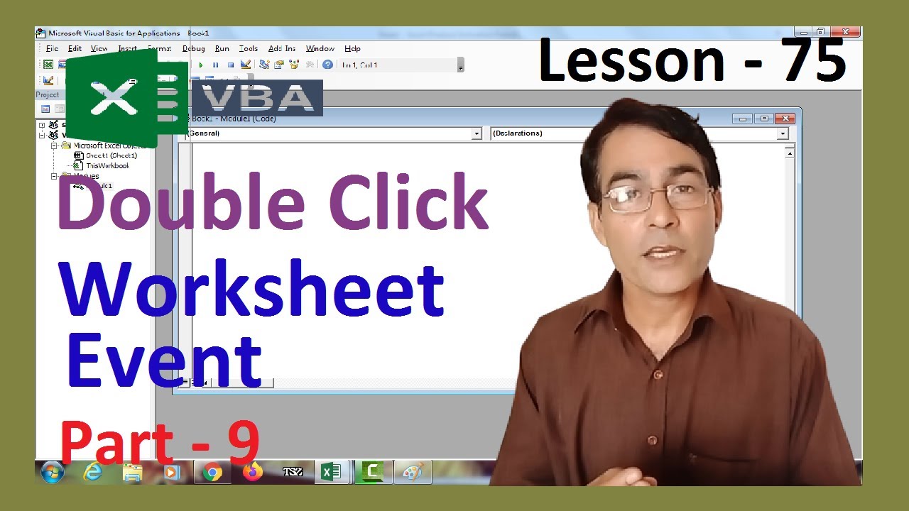 Double Click Event in Excel VBA | Excel VBA lesson - 75 | Excel VBA Event Double Click