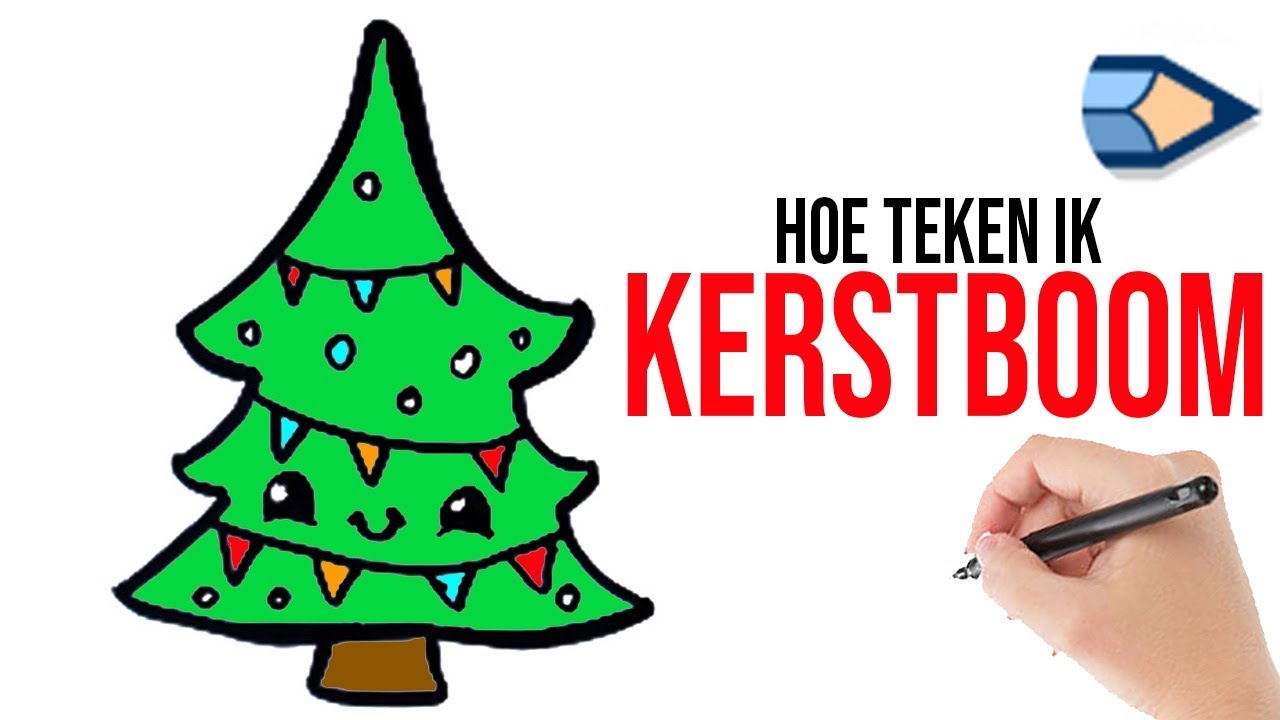 HOE TEKEN JE EEN KERSTBOOM? LEREN TEKENEN VOOR KIDS