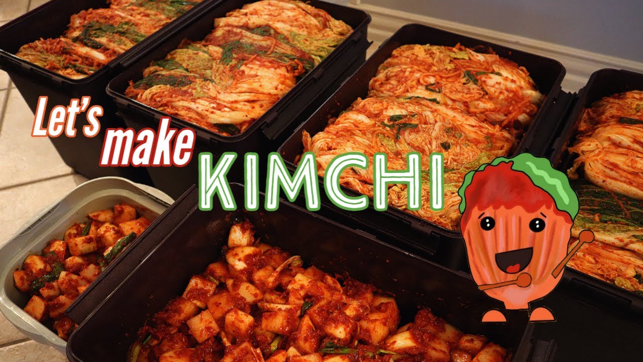 (eng/kor sub) 미국일상- 텍사스에서 김장하기 | Kimchi + Cubed Radish Kimch | 가장 간단한 육수로 찹쌀풀 만들기 | 배추김치 | 아삭아삭한 깍두기