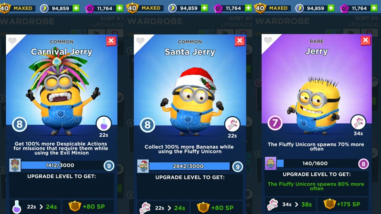 Minion Rush Jerry & Santa Jerry & Carnival Jerry Funny Animation Minions
