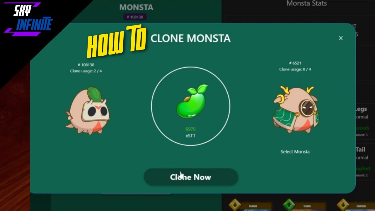 How to Clone Chrono Zero and Soul Bond MONSTAS