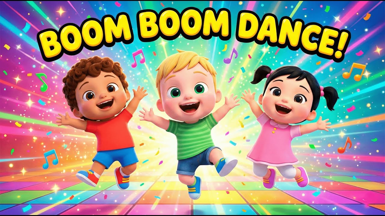 Boom Boom Dance! 🕺 High Energy Song | Fun Nursery Rhymes