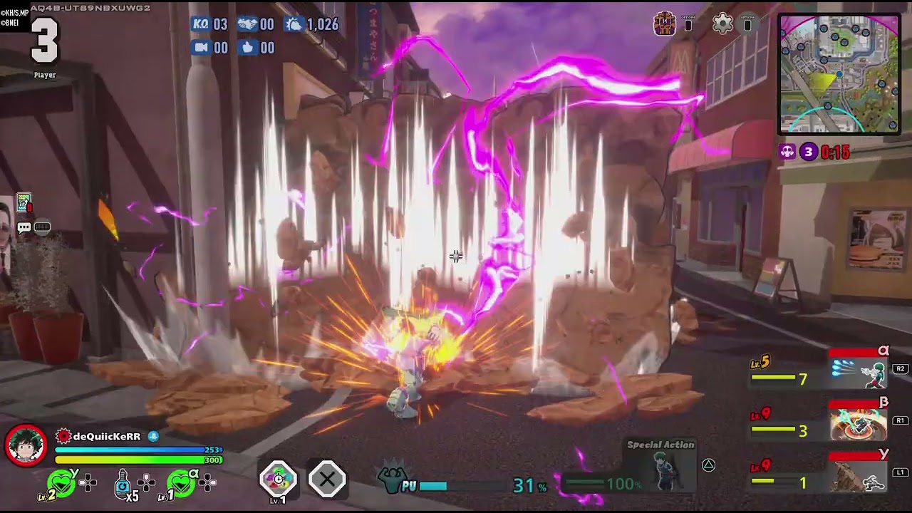 Deku vs bakugo in ULTRA RUMBLE