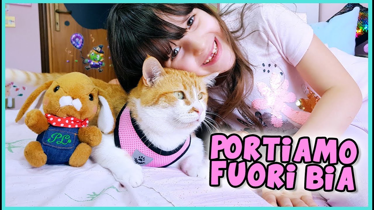 Portiamo la nostra gattina Bia al guinzaglio!
