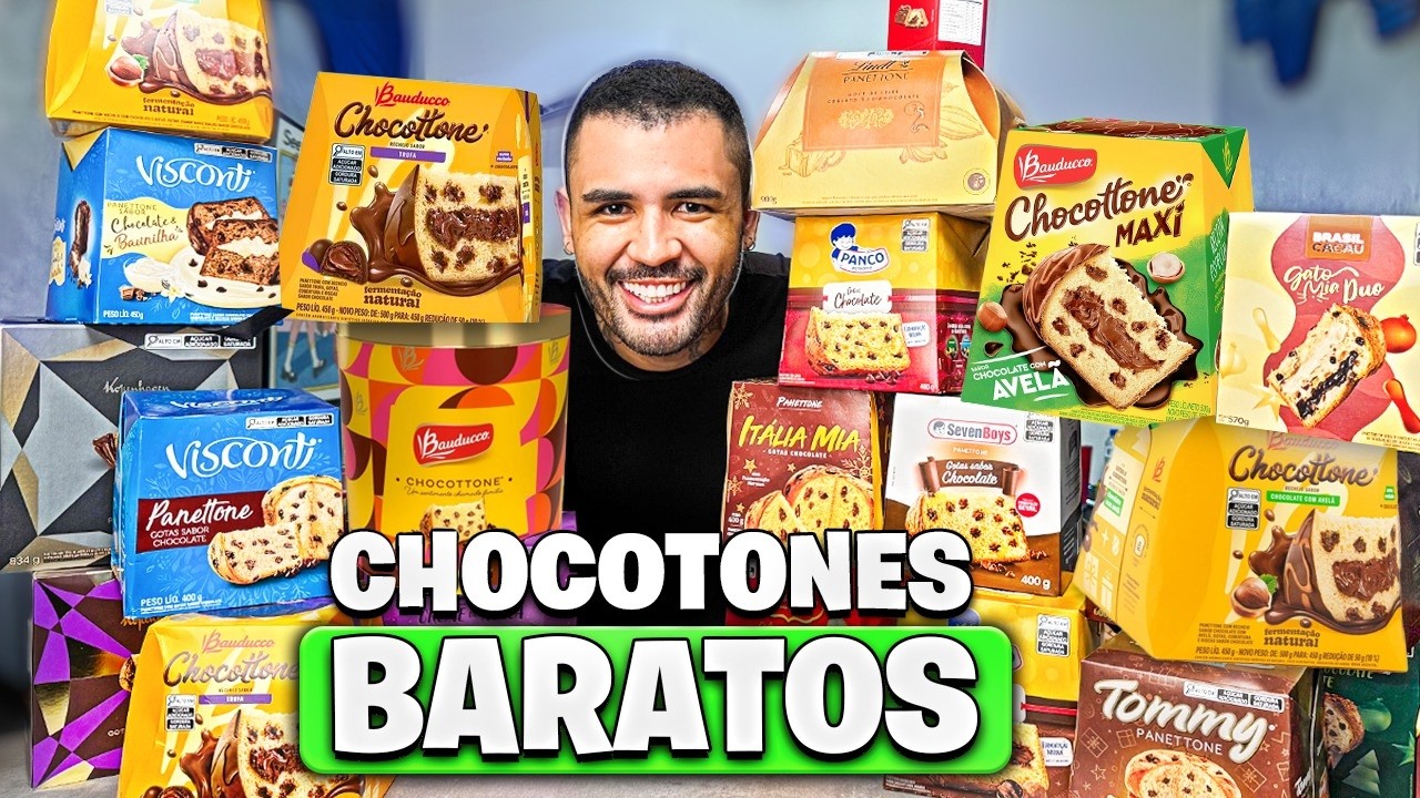 COMPREI OS CHOCOTONES MAIS BARATOS DO MERCADO - E TENHO O MEU FAVORITO!