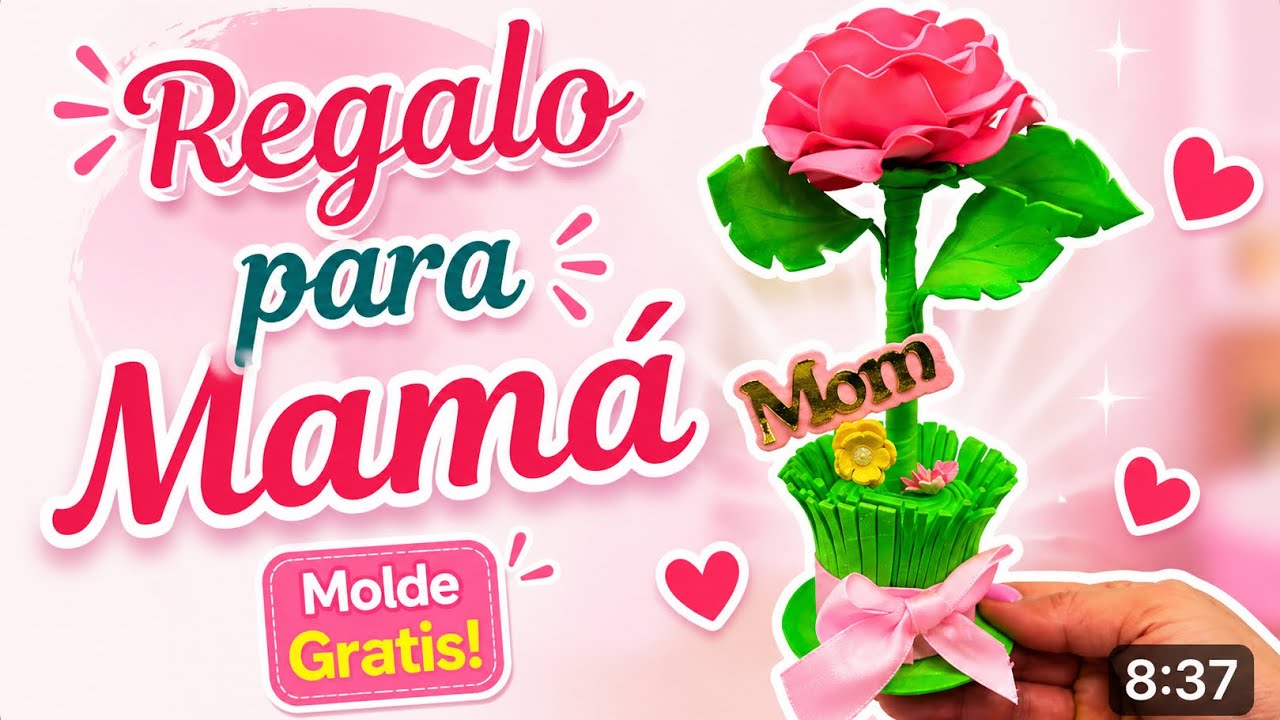 Manualidad para el DÍA DE LA MADRE: bolígrafo decorado + molde GRATIS 🌹💕