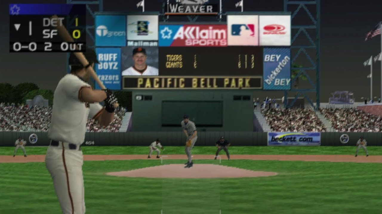 All-Star Baseball 2003 (PS2) - CPU vs. CPU Gameplay