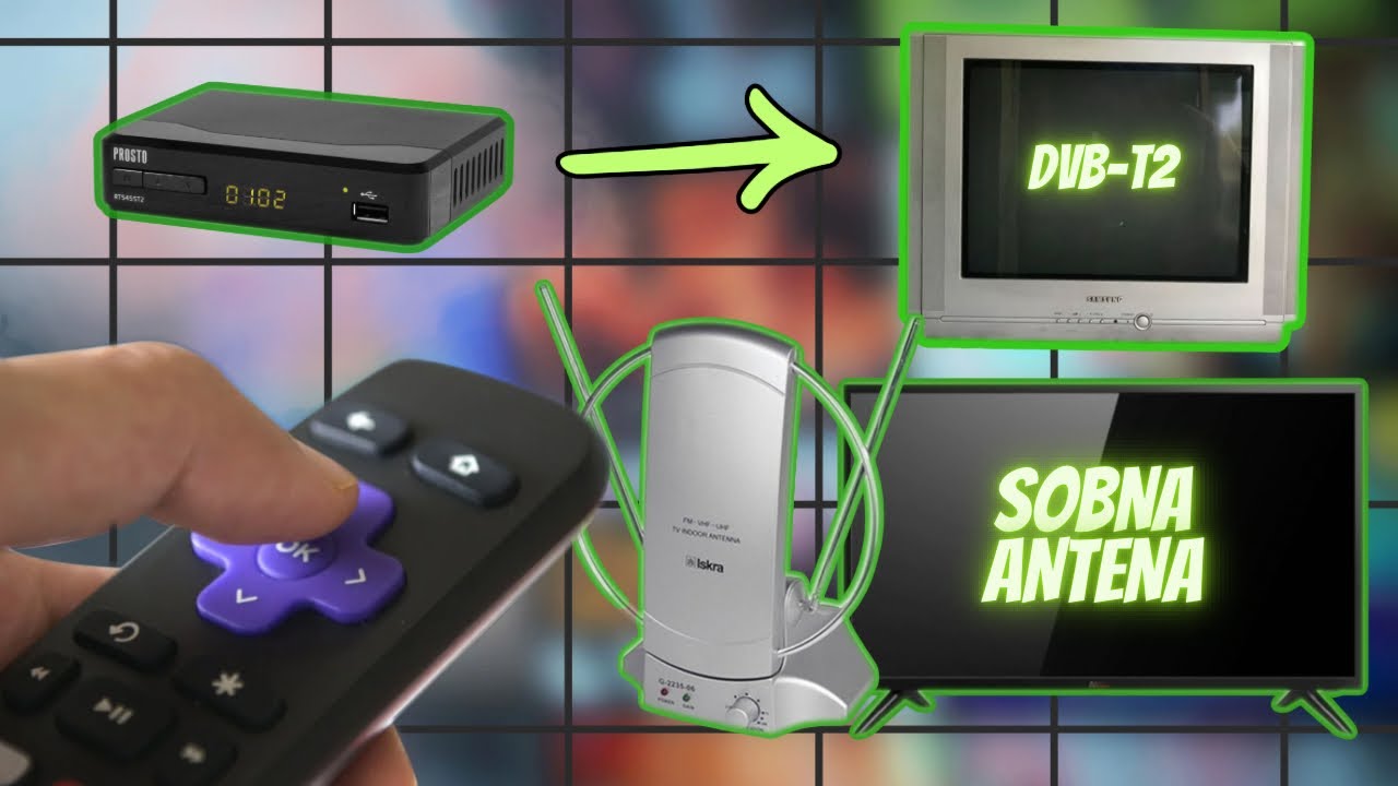 KAKO povezati ANTENU na STARI TELEVIZOR I DVB-T2 risiver