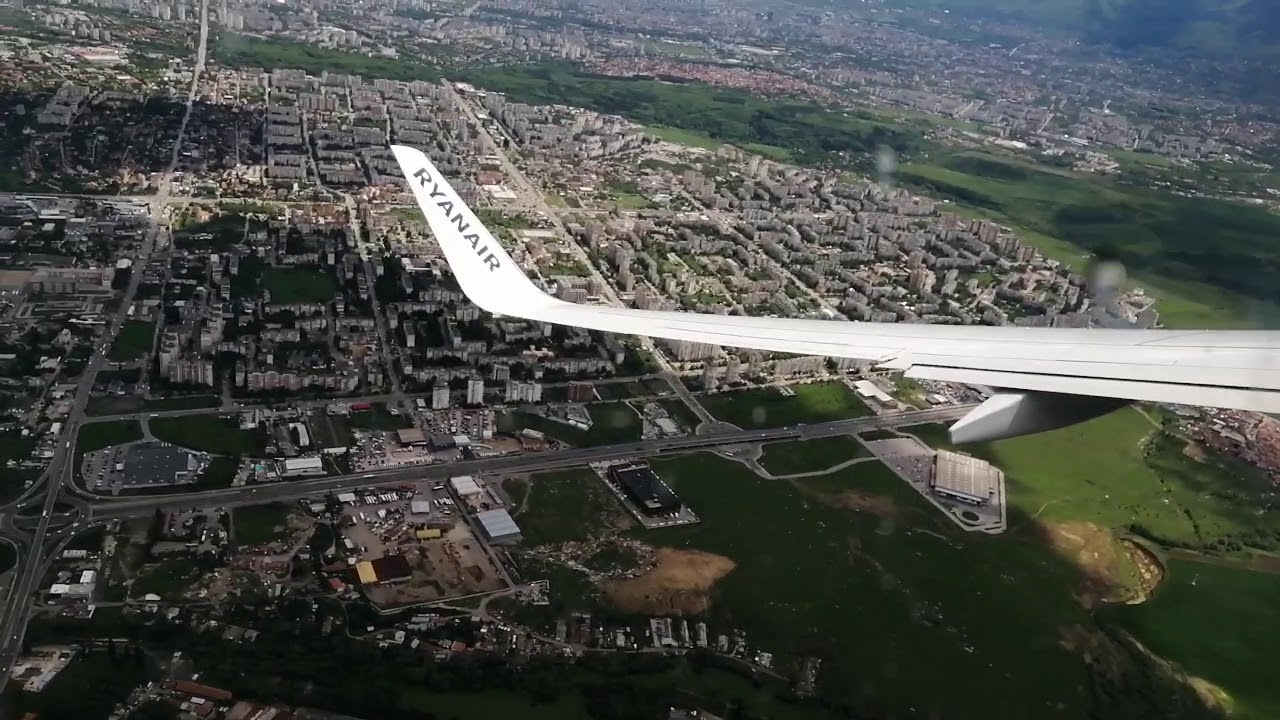 Sofia airport landing