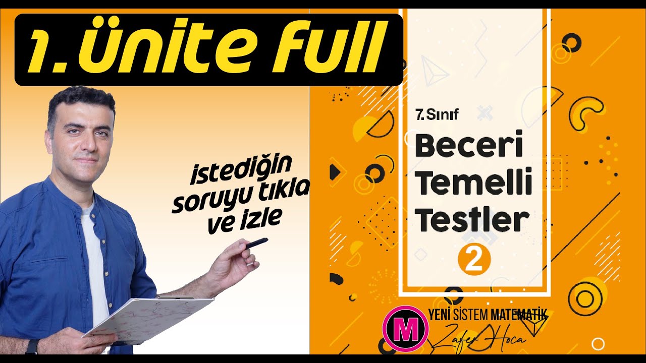 7.Sınıf Meb Beceri Temelli Sorular 1 Ünite Matematik Full Tek video