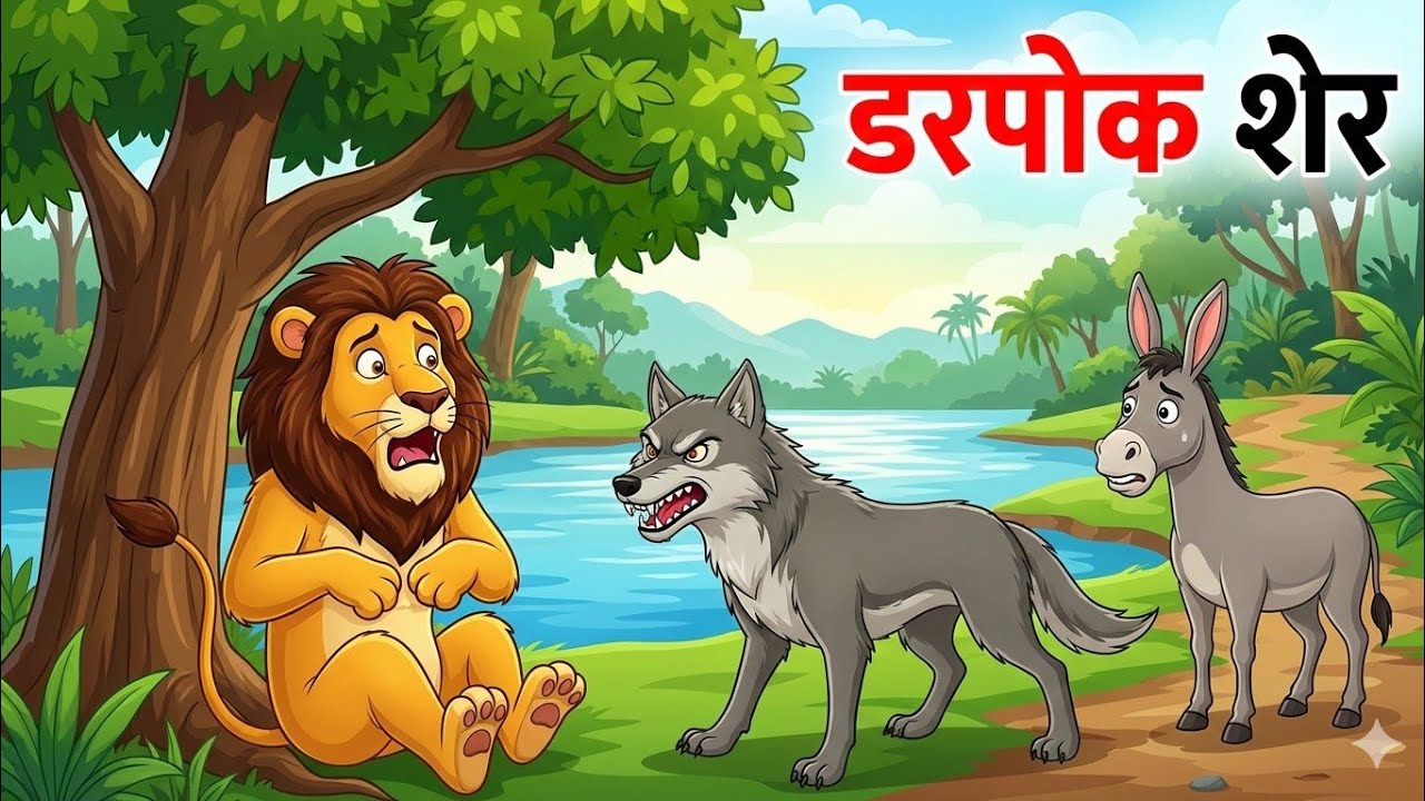 डरपोक भेड़िया और चालाक गधा do bhaiyo ki ladai l Hindi Cartoon l moral kahaniyan l #cartoonstory