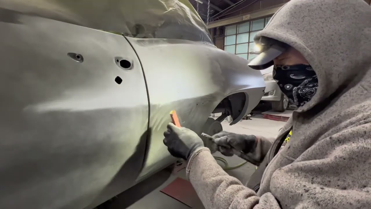 The MASTER Shows BEST Show Car Blocking👌 Easy DIY Techniques For Blocking Camaro Quarter Panel Right
