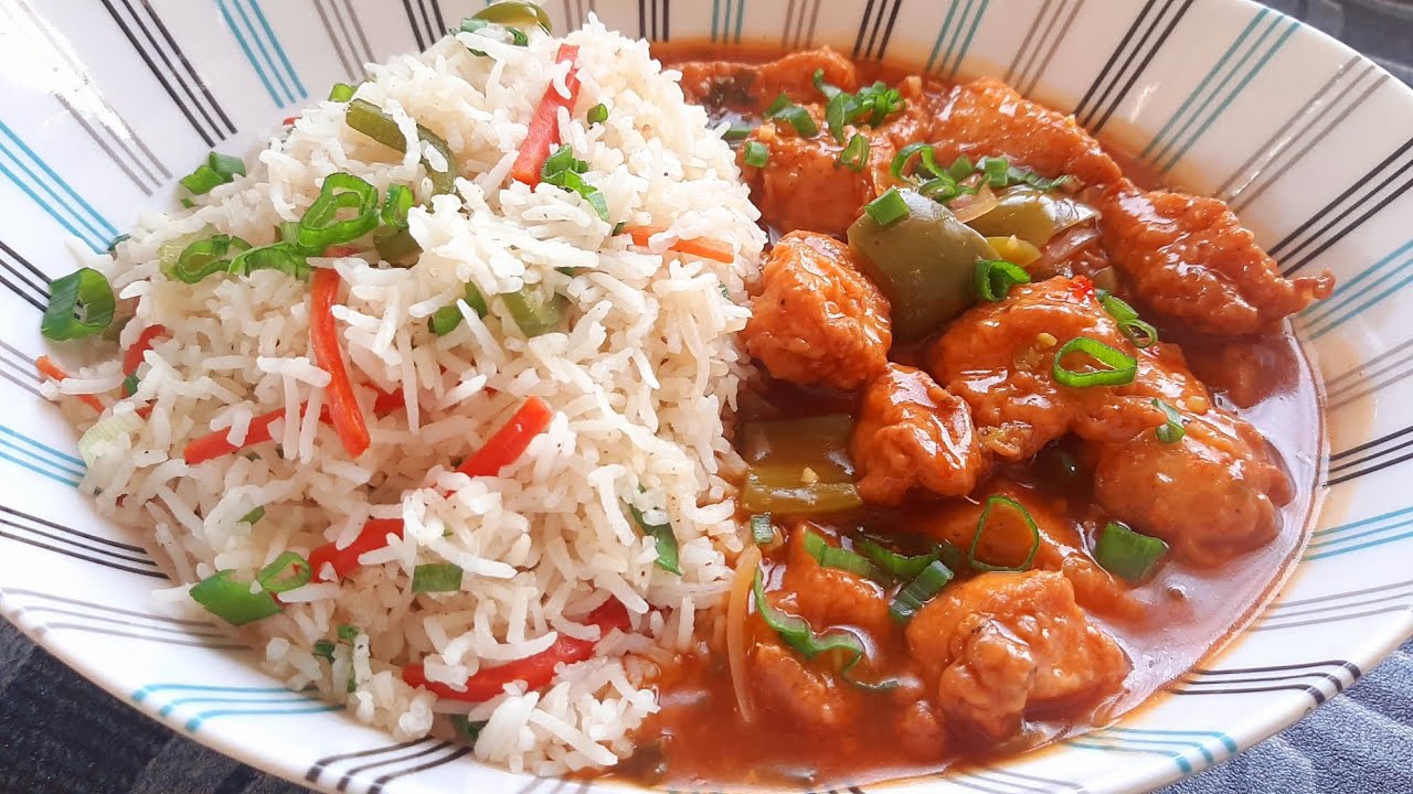 SCHEZWAN CHICKEN GRAVY WITH VEGETABLE RICE| SPICY SCHEZWAN CHICKEN RECIPE | EASY RECIPES 