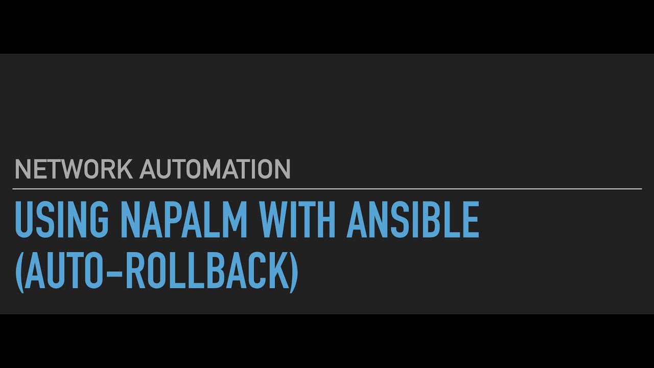 ansible napalm auto rollback