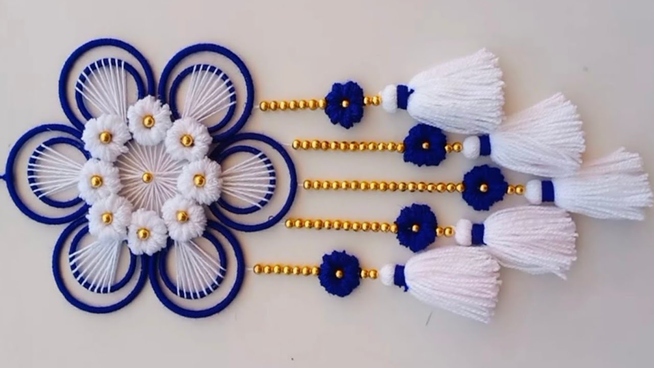 Easy woolen wall hanging craft ideas | Wall hanging banana/Unn ki toran/Woolen design | Woolen craft