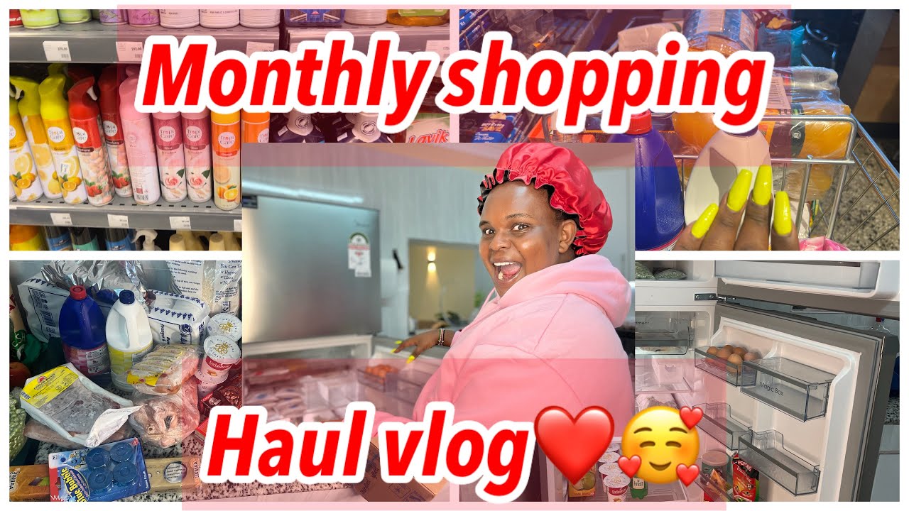 MONTHLY SHOPPING HAUL VLOG❤️ // FRIDGE ORGANISATION ❤️🥰 //LIFE WITH OFFICIALKINUTHIA