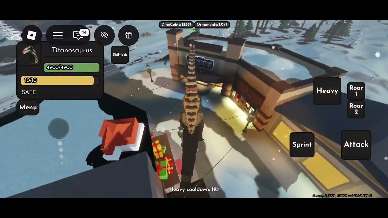 Astăzi neam jucat pe Roblox Jurassic Blocky