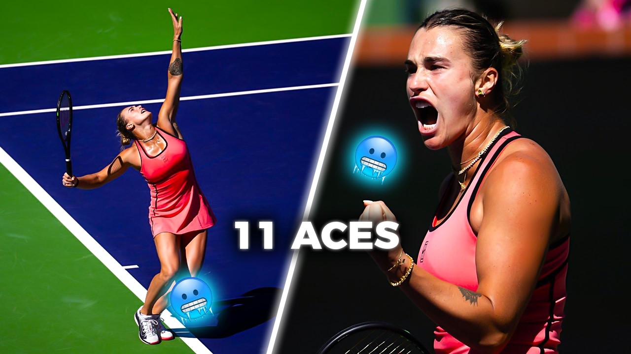 All 11 Aces from Aryna Sabalenka vs Linda Noskova 🔥 | Indian Wells