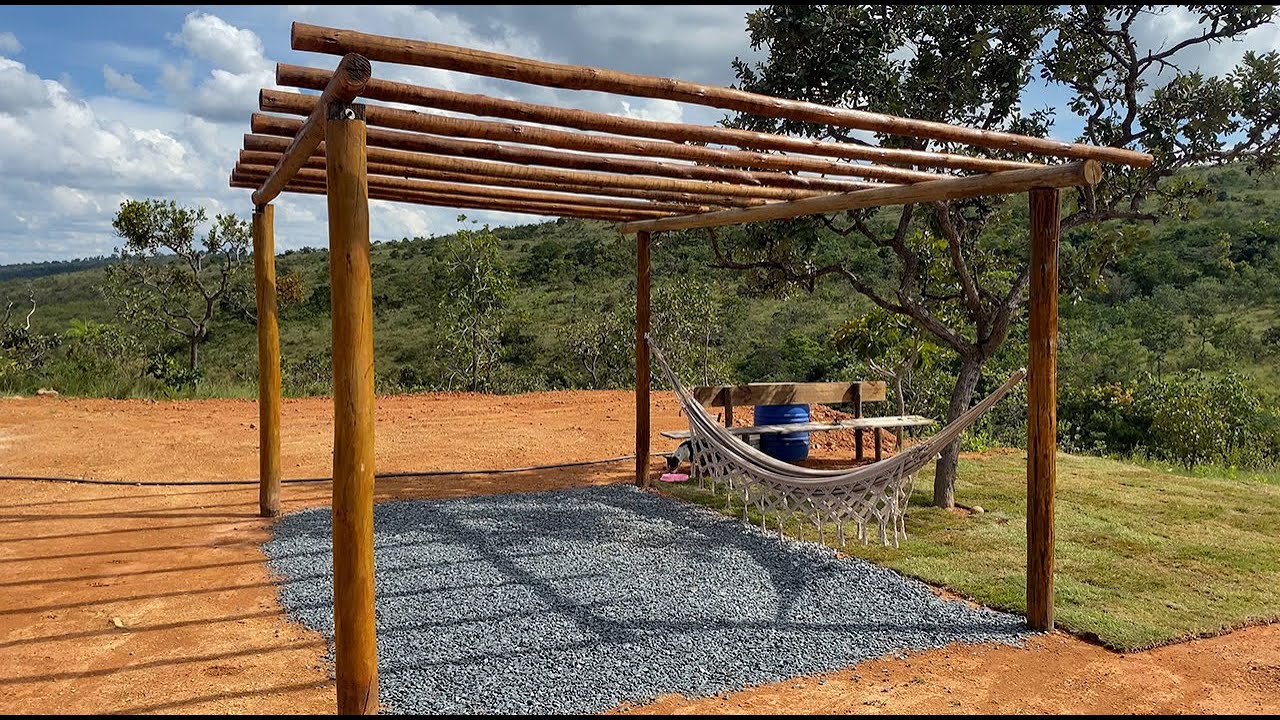 Como fazer PERGOLADO (GAZEBO) de eucalipto | Passo a passo