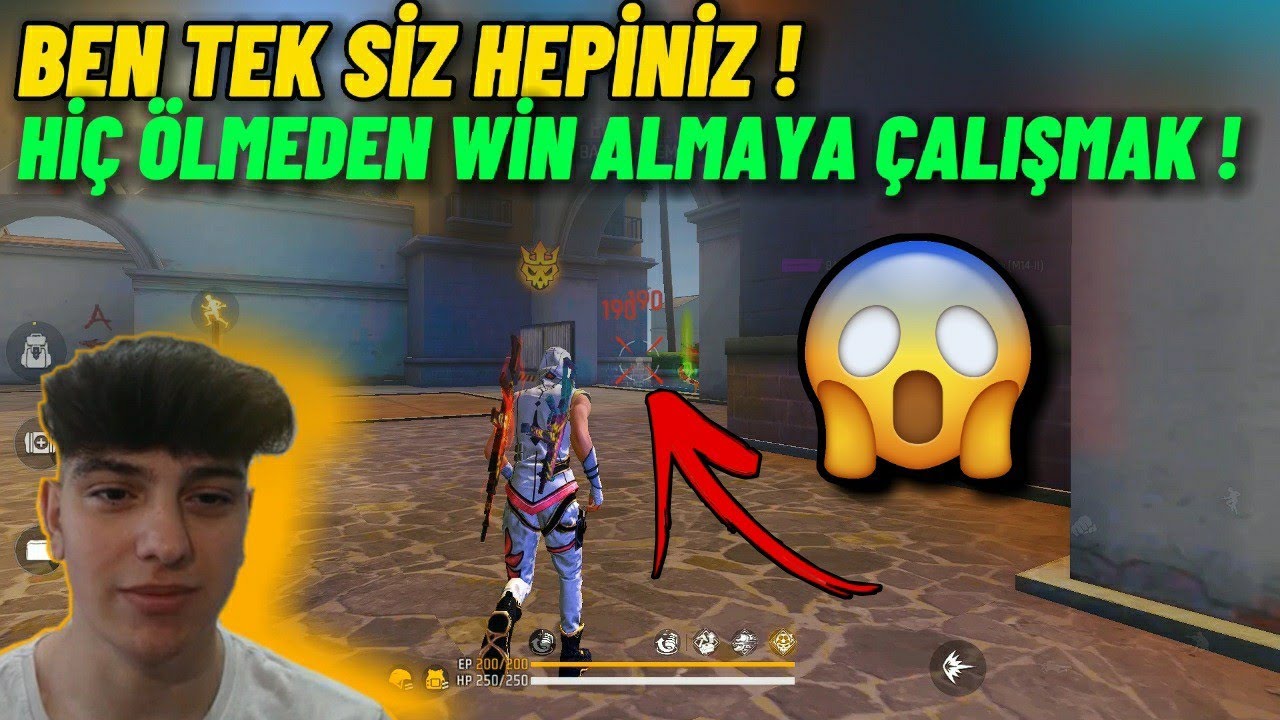 BEN TEK SİZ HEPİNİZ HİÇ ÖLMEDEN MAÇ KAZANMAYA ÇALIŞMAK !!😱| #FREEFIRE
