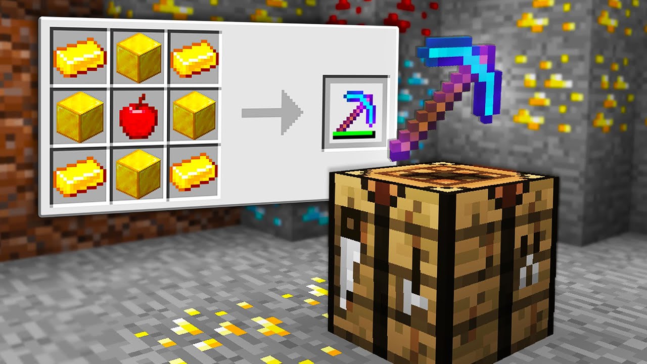 Minecraft UHC but crafting recipes are random..