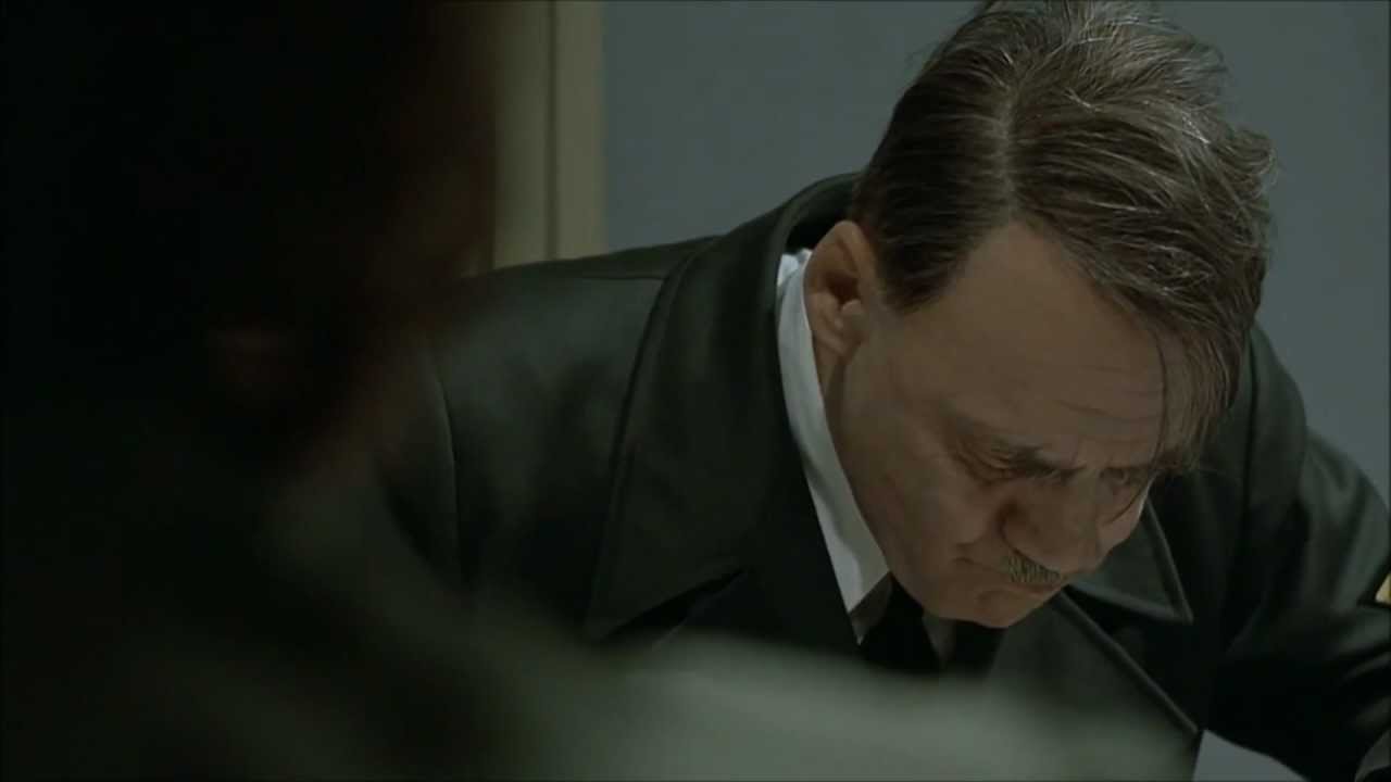 Everyone watches Hitler eat