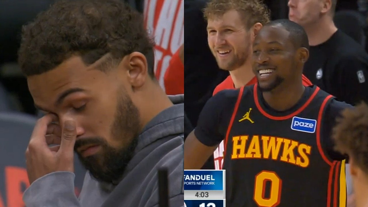Trae Young emotional after tribute video and Jonathan Kuminga makes Hawks debut
