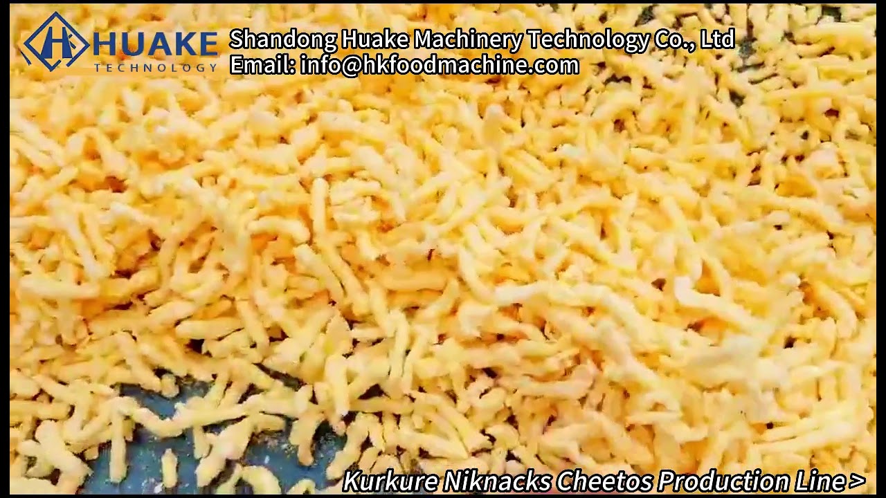 Kurkure Niknacks Cheetos Production Line Corn Curls Extruder Machine from Huake