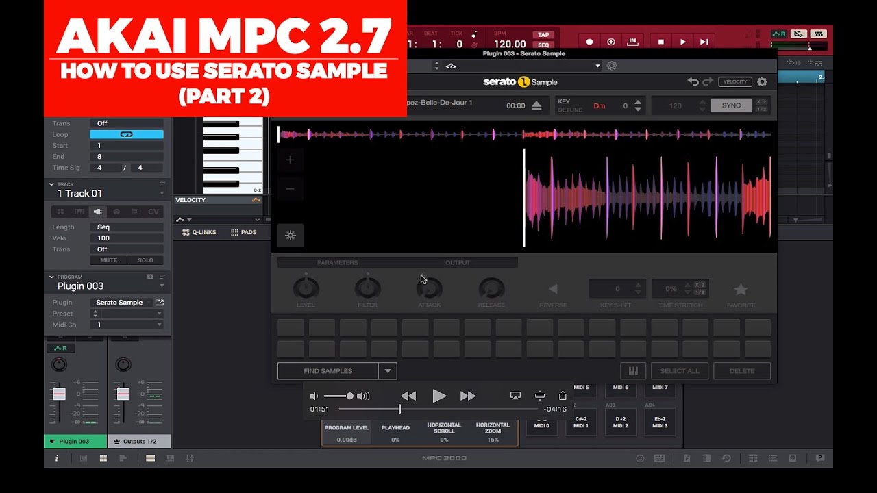AKAI MPC 2.7 TUTORIAL | HOW TO USE SERATO SAMPLE (PART 2)
