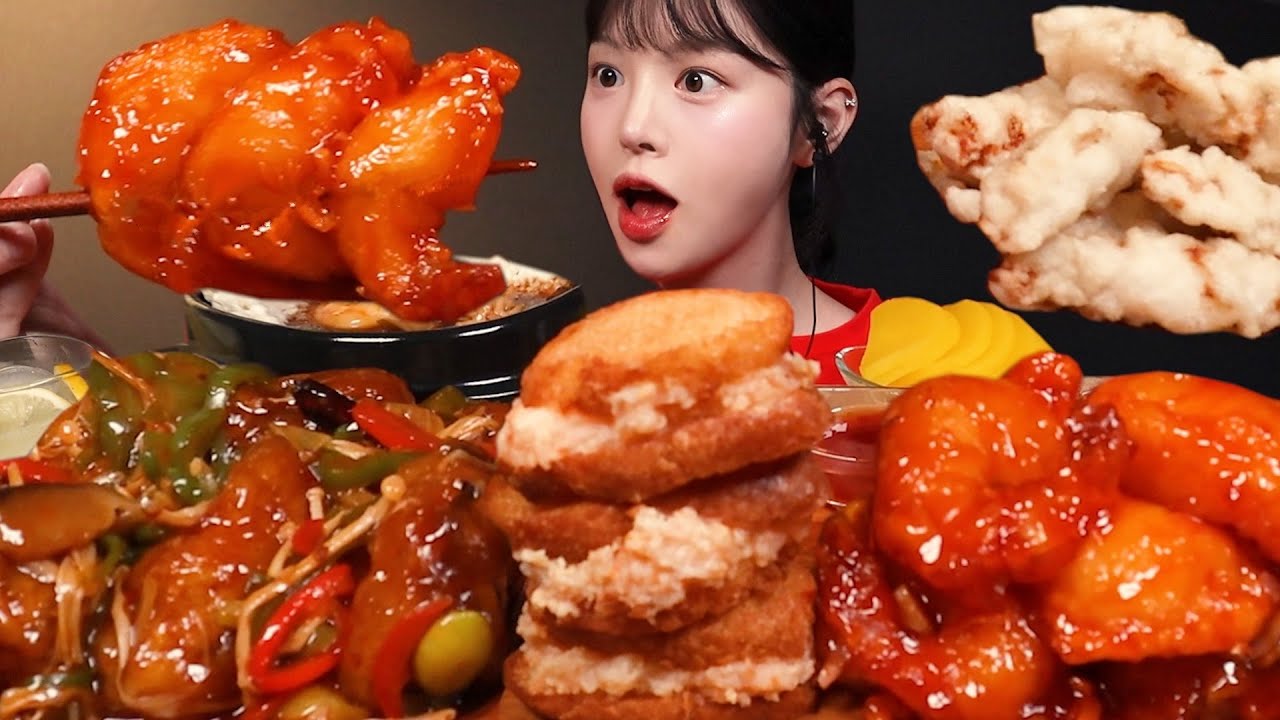 SUB)중국집에서 메인요리만 시켜먹기! 바삭한 멘보샤 칠리새우 찹쌀탕수육 먹방 해물누룽지탕까지 중식 꿀조합 리얼사운드 Chinese Food Mukbang Asmr