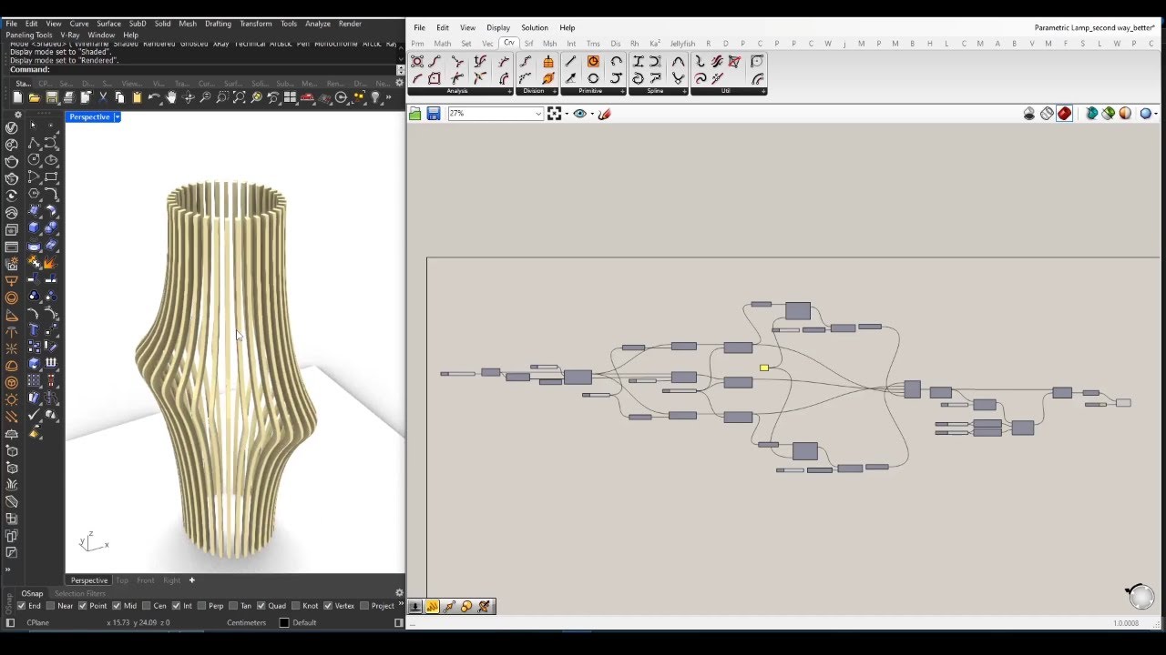 Grasshopper 3D - Parametric Cylindrical Lamp