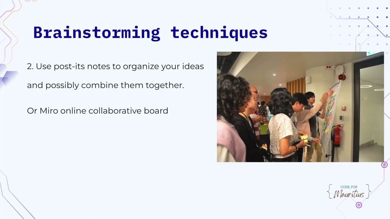 Ideation Step of Design Thinking Workshop